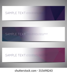 web banner modern low polygon set background design, Geometric background. eps10 vector illustration.