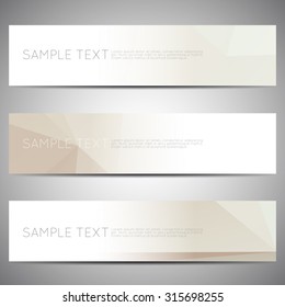 web banner modern low polygon set background design, Geometric background. eps10 vector illustration.