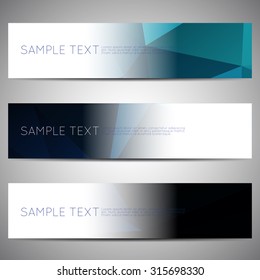 web banner modern low polygon set background design, Geometric background. eps10 vector illustration.