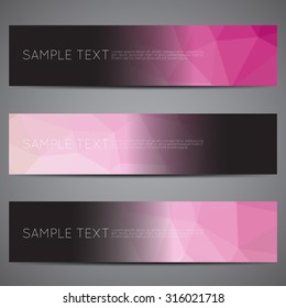 web banner modern low polygon set background design, Geometric background. eps10 vector illustration.