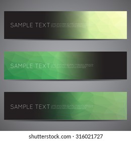 web banner modern low polygon set background design, Geometric background. eps10 vector illustration.