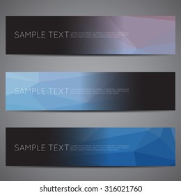 web banner modern low polygon set background design, Geometric background. eps10 vector illustration.