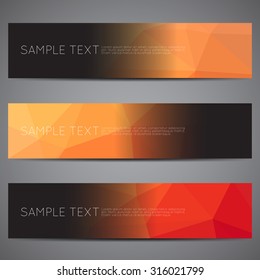 web banner modern low polygon set background design, Geometric background. eps10 vector illustration.