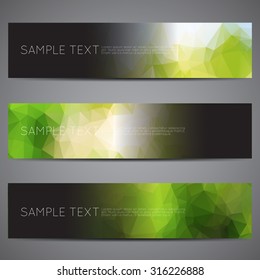 web banner modern low polygon set background design, Geometric background. eps10 vector illustration.