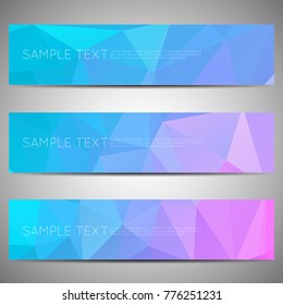 web banner modern low polygon set background design, Geometric background. eps10 vector illustration.