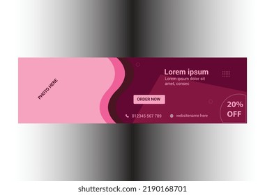 Webbanner mit rosafarbenem Hintergrund