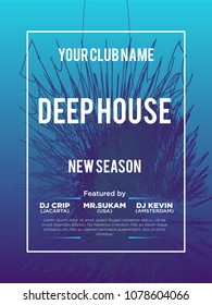 web banner or print poster for dance party, trans, techno, summer beats. great concept for club and party promotion and advertisement. vector illustration, vector background