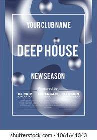 Web banner or print poster for summer party at the night club. Great concept for club and party promotion and advertisement. vector illustration, vector background. Liquid shapes background. 