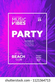 web banner or print poster for summer beach party. great concept for club and party promotion and advertisement. vector illustration, vector background