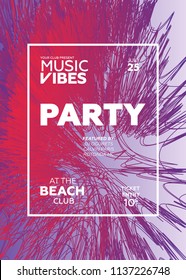 web banner or print poster for summer beach party. great concept for club and party promotion and advertisement. vector illustration, vector background