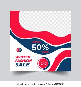 Web banner or promotional social media post design template