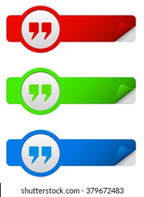 web banner with quote icon 