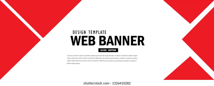 web banner red website design Template layout background