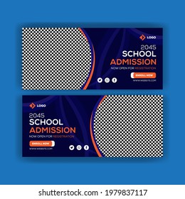 Banner web para admisión escolar