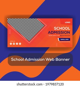 Banner web para admisión escolar