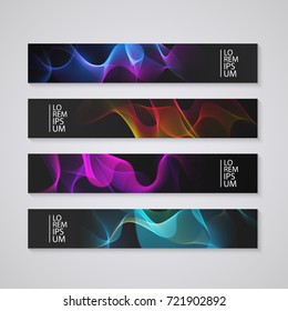 Web banner set with abstract colorful background, eps10 vector illustration.