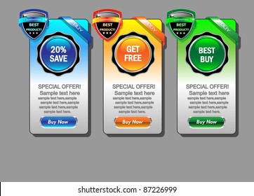 Web banner set.Vector illustration