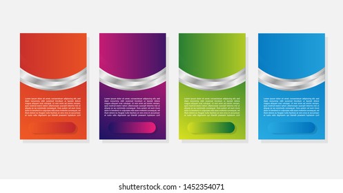 web banner with silver circle. Dynamic modern luxury banners. banner template design, gradient color.trendy color. modern design.set 
