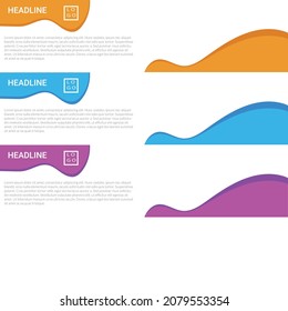 Banner Web Curva de resumen de color único 