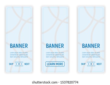 Web Banner for Web and Smartphone. Icon and Label on Background in Box. Template for Note, Message and Web. Simple and Cartoon Vector Illustration.