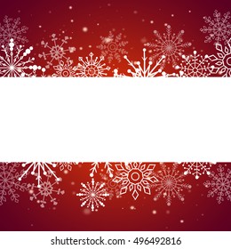 Web banner with snowflakes. Vector illustration