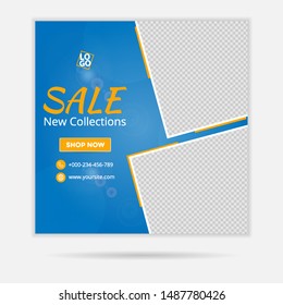 Web banner and social media ads design for fashion sale, can also be used for travel ads and other ads