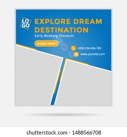 Web banner and social media ads design for fashion sale, can also be used for travel ads and other ads