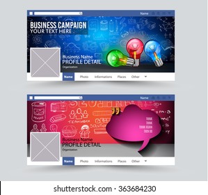 Web Banner for Social Media Advertising business campaign banners with space for your slogan,images and text.