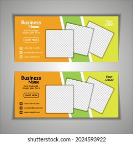Web banner, Social media cover design vector template