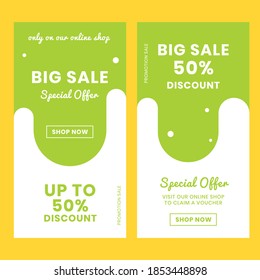 Web banner social media template for business promotional sale minimal modern flat design vector
