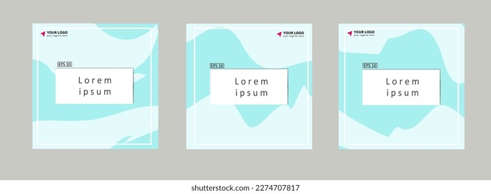 Web banner square templates for publications and advertising.