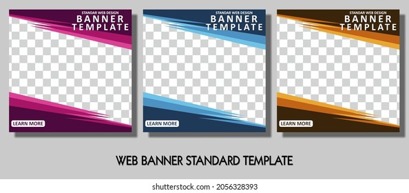 Plantilla de diseño estándar de banner web.
Puede usar esta plantilla para sus publicaciones de anuncios