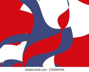 Web banner in the style of poster art. Contrasting colors are blue, red and white. Vector.