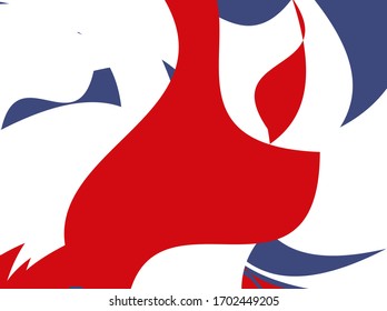 Web banner in the style of poster art. Contrasting colors are blue, red and white. Vector.