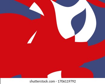 Web banner in the style of poster art. Contrasting colors are blue, red and white. Vector.