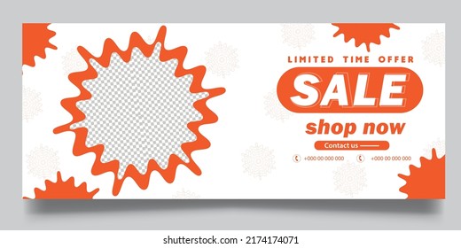 Web banner template for business and finance
