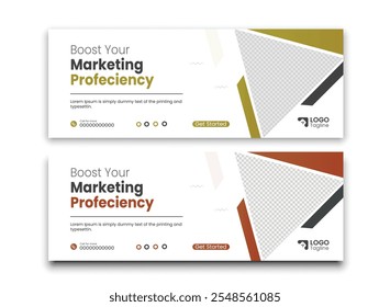 Web banner template, cover design 
