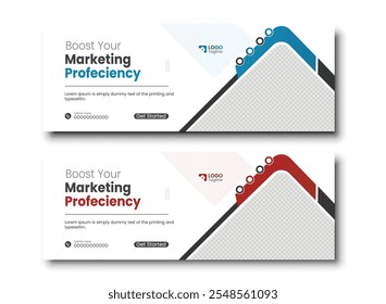Web banner template, cover design 