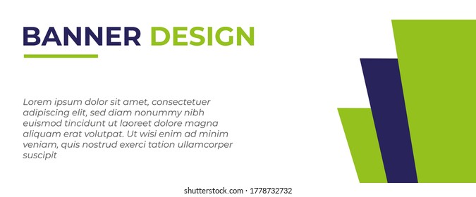 plantilla de banner web . diseño de pancartas de color verde. un estilo limpio y moderno