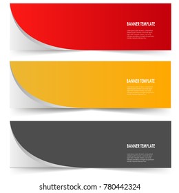 web banner template design illustration vector isolated on white background