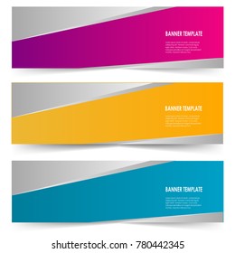 web banner template design illustration vector isolated on white background
