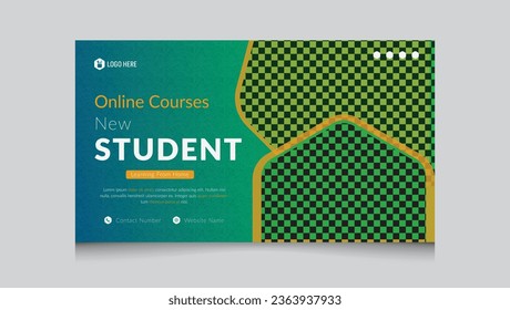 Web banner template for education banner social media advertising