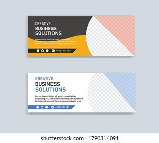Plantilla de banner web. banner de facebook. Diseño de afiches simple