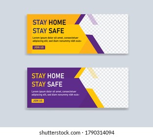 Plantilla de banner web. banner de facebook. Diseño de afiches simple