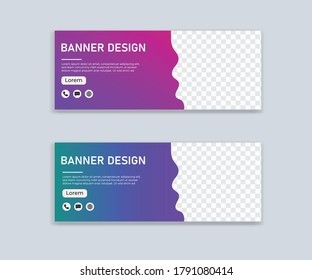 Web Banner Template. facebook banner. Simple poster design