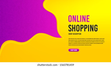 Web banner template. Flyer design for online shopping, digital marketing. Concept for website, banner and brochure. Modern vector template with chat bubble concept.