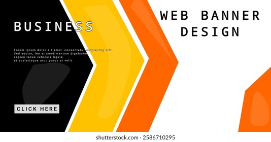 web banner template. horizontal poster for social media advertising. digital invitation card