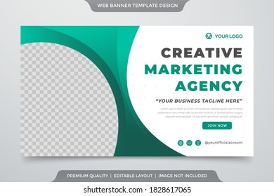 web banner template with minimalist style and modern concept layout use for social media cover 