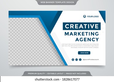 web banner template with minimalist style and modern concept layout use for social media cover 