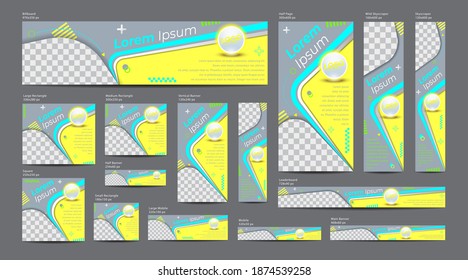 Web banner template, Modern design, Vector and Illustration.